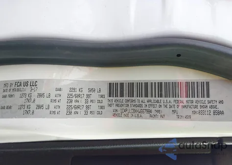 2017 Jeep Cherokee Latitude Fwd z USA, uszkodzony, nr VIN 1C4PJLCBXHW667984